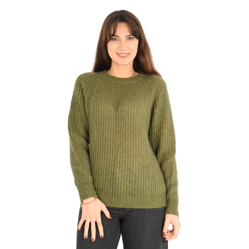 vicolo maglia donna verde militare 55067S