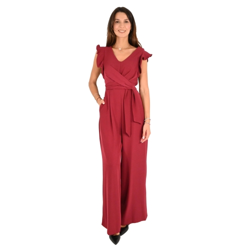 rinascimento tuta donna bordeaux rosso CFC0119764003