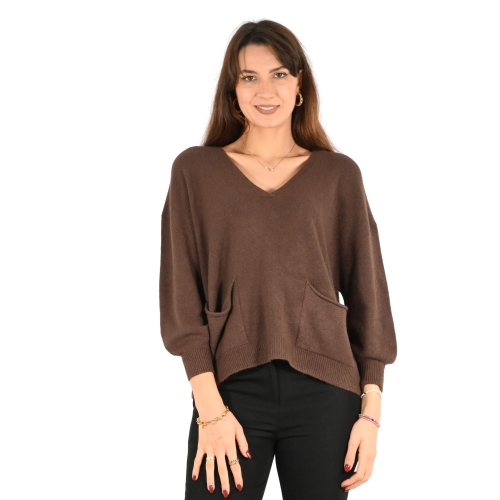 nuova moda maglia donna cioccolato 57087