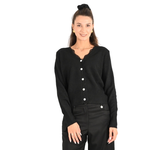 molly bracken cardigan donna nero T1924CH