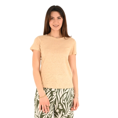 artlove t-shirt donna beige 70004