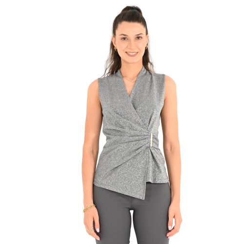 rinascimento top donna grigio scuro CFC0120053003